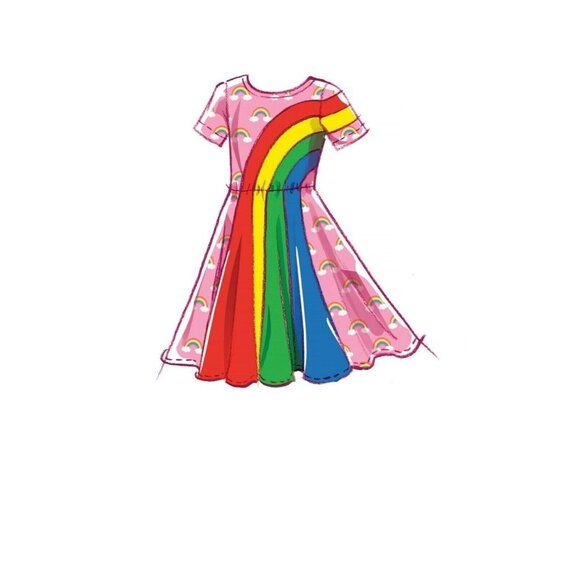 McCall's M8267 Girls 2 to 6 Knit Dresses in 3 styles Uncut Sewing Pattern New - Picture 5 of 8